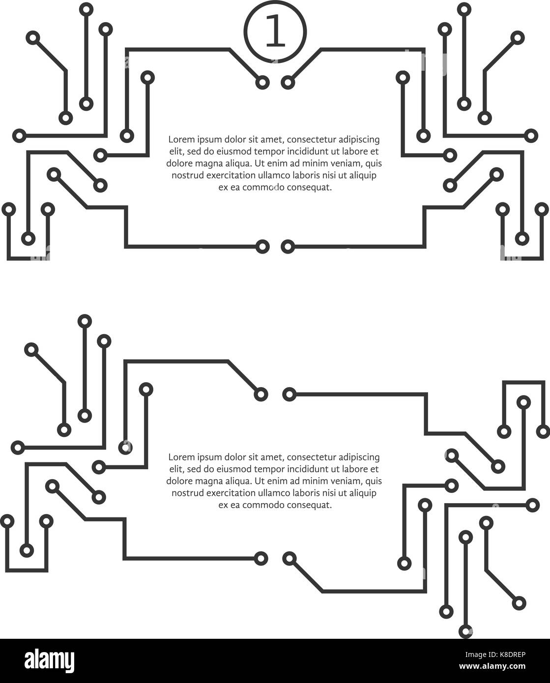 Circuit imprimé comme citation texte Illustration de Vecteur