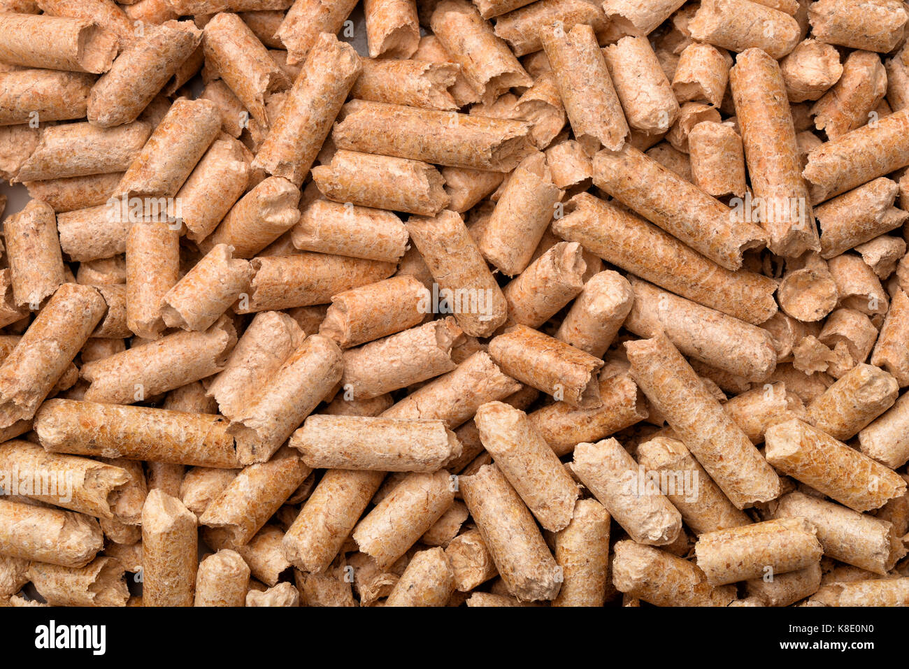 Close up of wood pellets background Banque D'Images