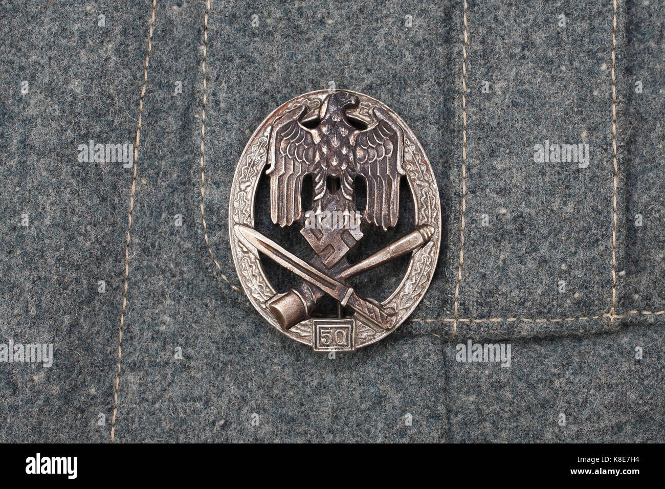 Voies de fait d'un insigne nazi allemand - award on uniform Banque D'Images