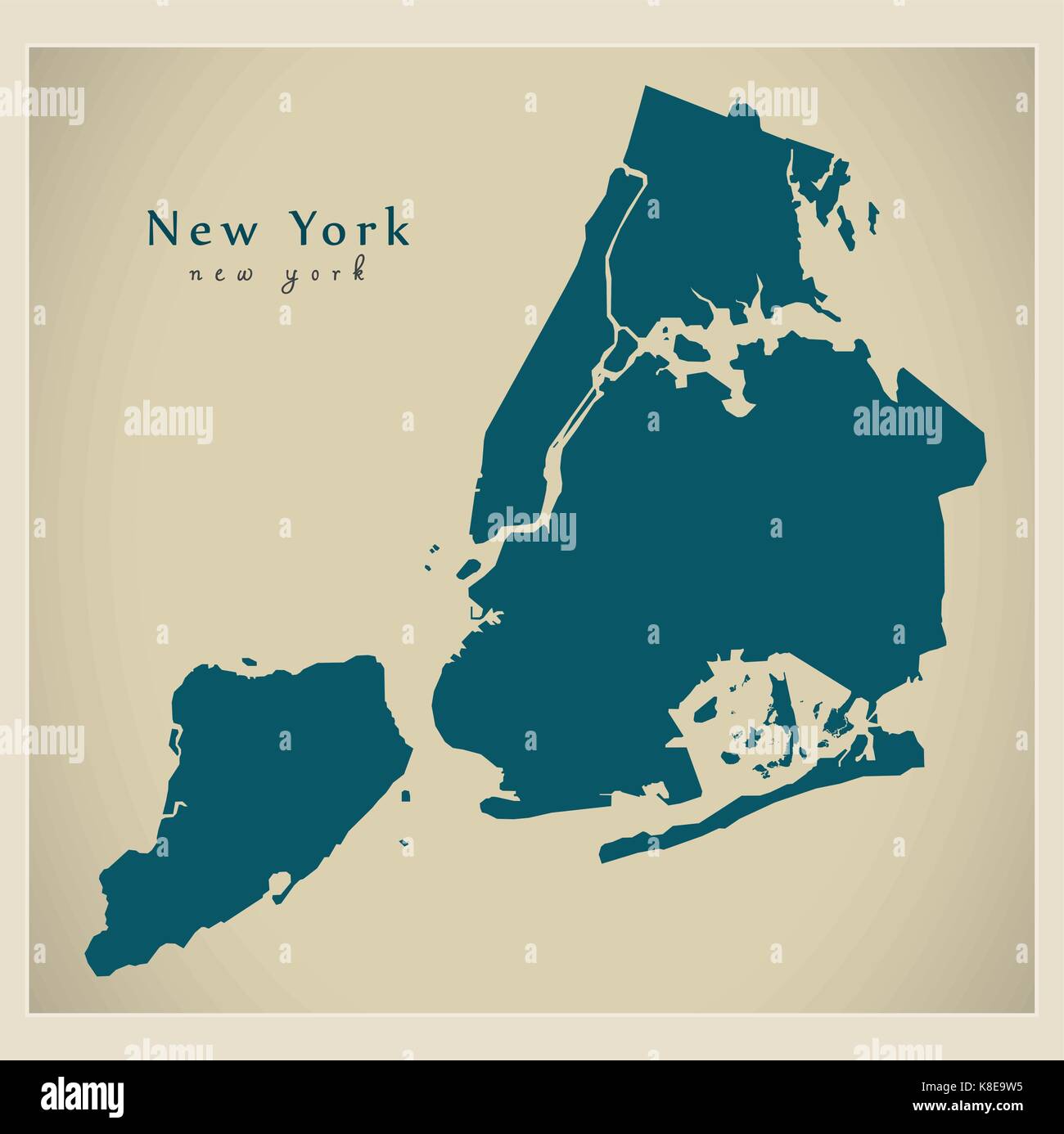 Plan de la ville moderne - new york city de l'usa Illustration de Vecteur