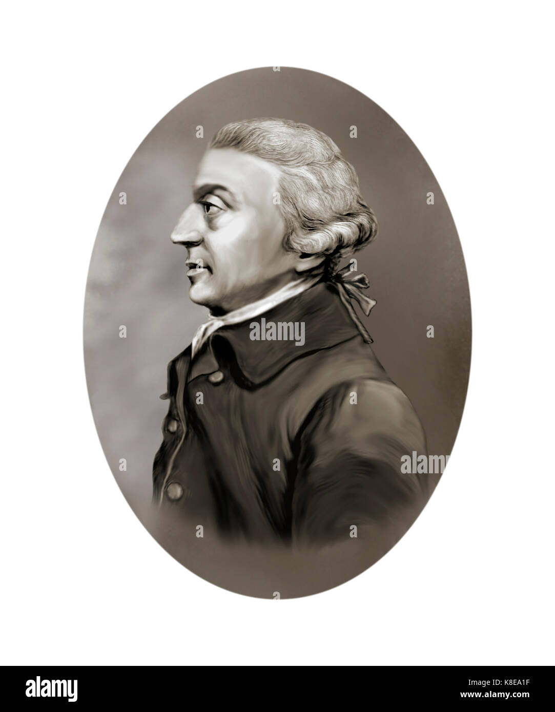Adam Smith, 1723 - 1790, l'économiste écossais, philosophe, auteur Banque D'Images