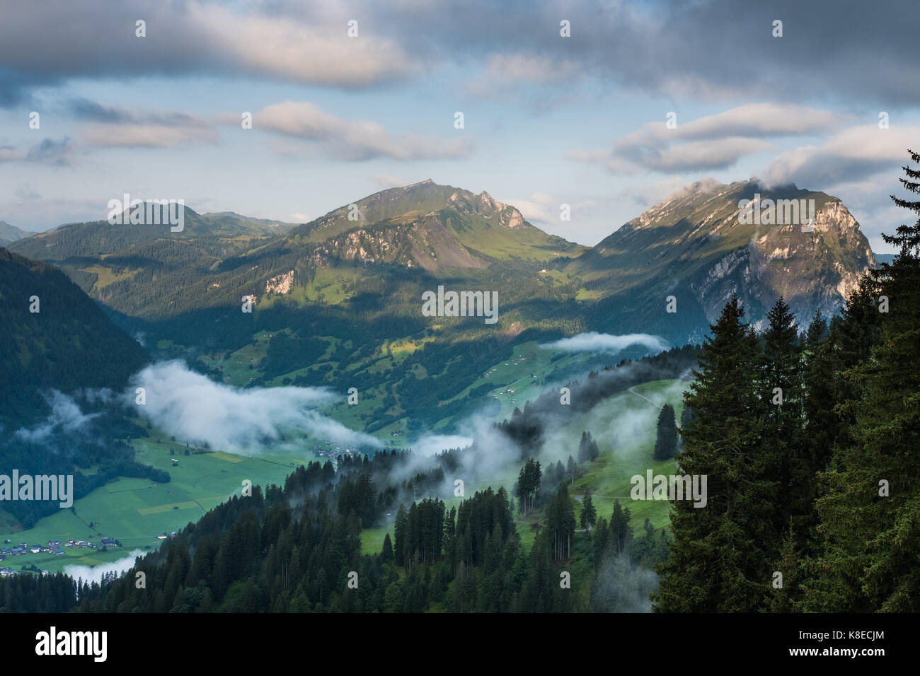 Vu de montagnes de Bregenz, Vorarlberg, Autriche Diedamskopf Banque D'Images