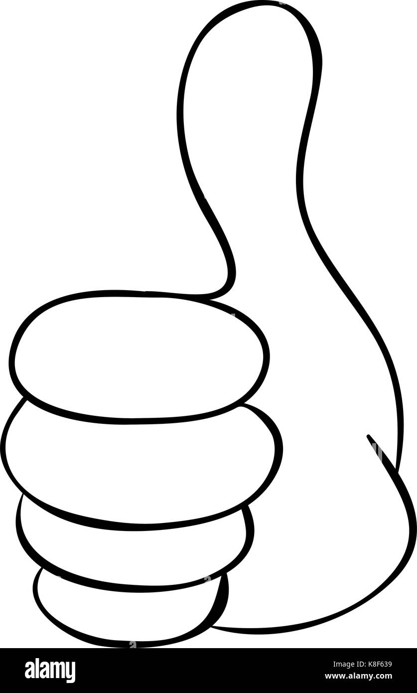Part thumb up cartoon vector icône symbole design. Belle illustration isolé sur fond blanc Illustration de Vecteur