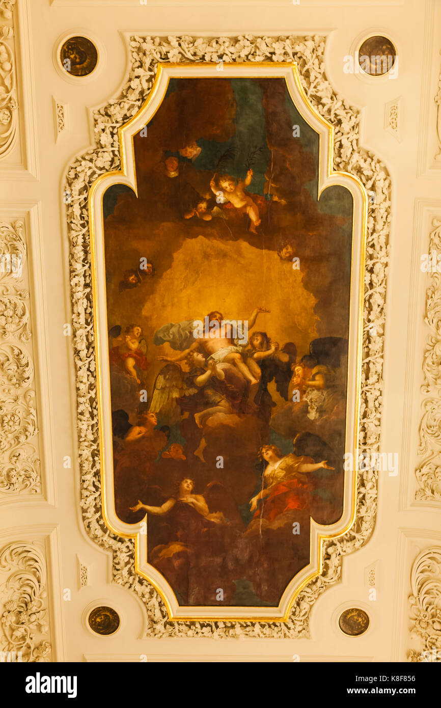 L'Angleterre, l'Oxfordshire, Oxford, Oxford University, Trinity College, La Chapelle, la peinture du plafond de l'Ascension de Jésus-Christ au ciel par Pierre Être Banque D'Images