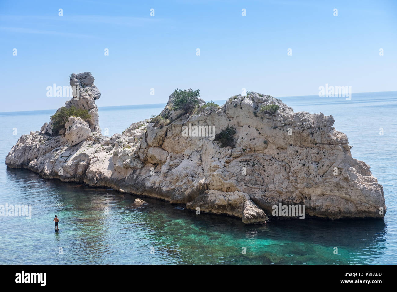 Calanque de sugiton,parc national des calanques, dans le sud de la france Banque D'Images