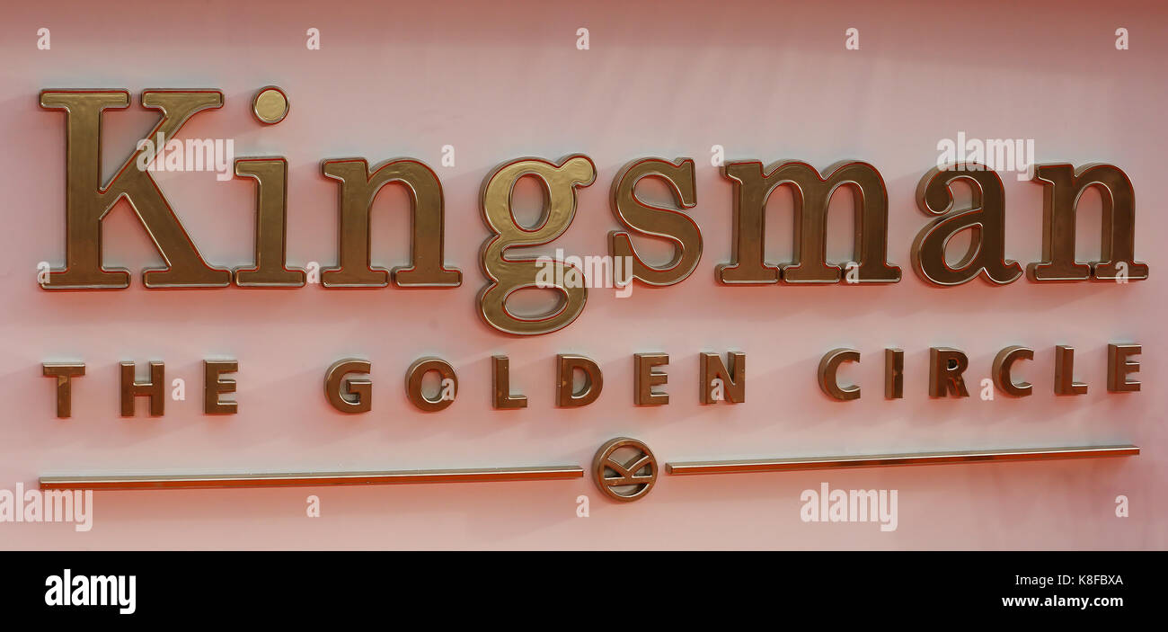 Leicester Square. Londres, Royaume-Uni. 18 sep, 2017. l'kingsman : le cercle d'or première mondiale à Londres. crédit : dinendra haria/Alamy live news Banque D'Images