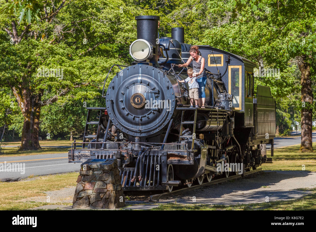 Le cheval de fer de la Skagit dans la ville historique de newhalem dans North Cascades National Park dans le nord-ouest de l'état de Washington Banque D'Images