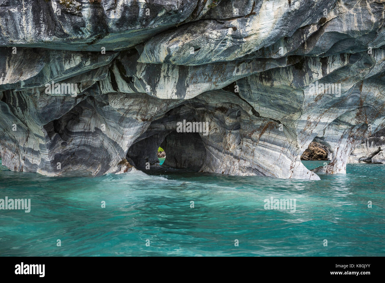 Carrières de marbre, de Puerto Tranquilo, Région de l'Aysen, au Chili, en Amérique du Sud Banque D'Images