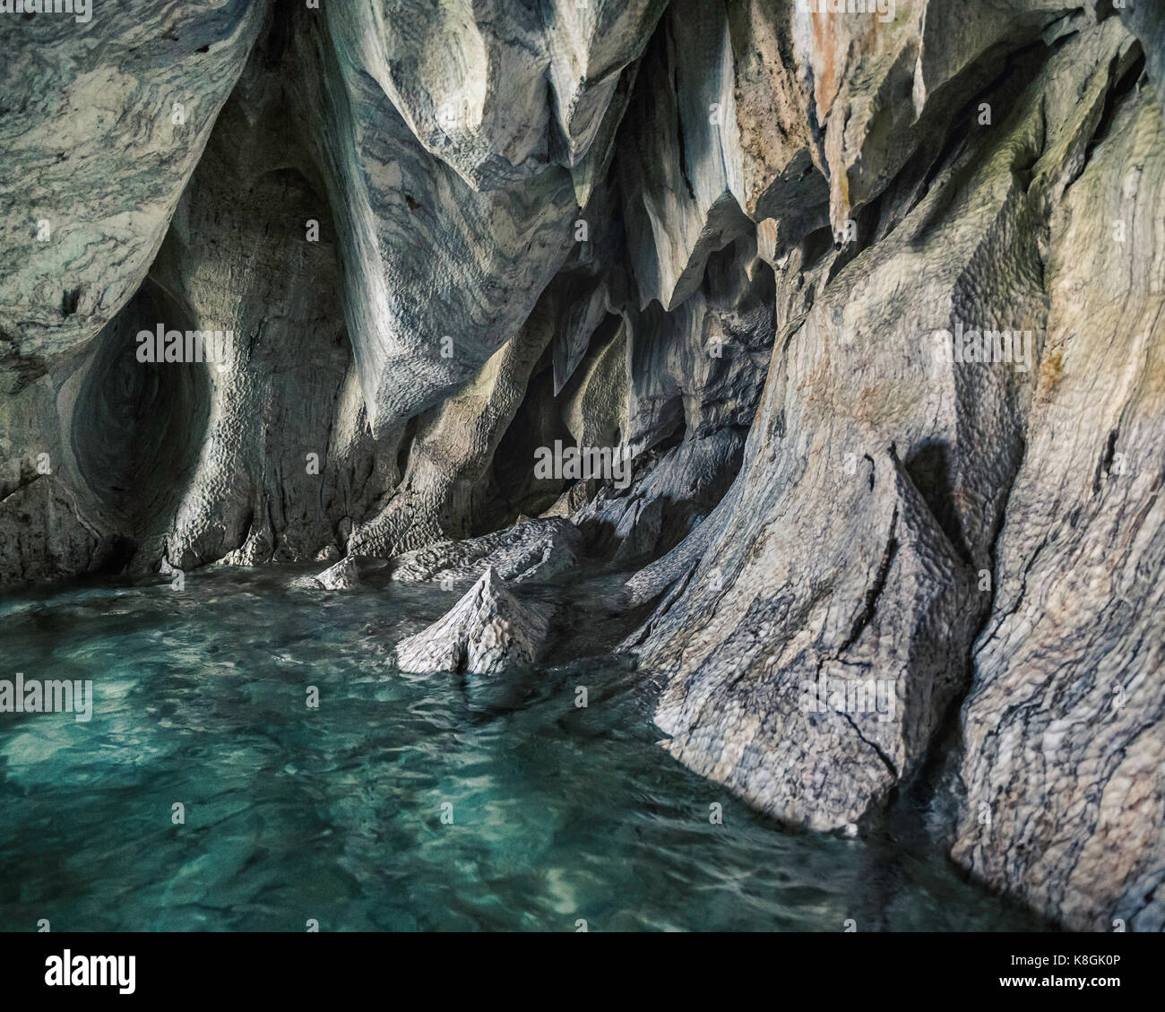 Carrières de marbre, de Puerto Tranquilo, Région de l'Aysen, au Chili, en Amérique du Sud Banque D'Images