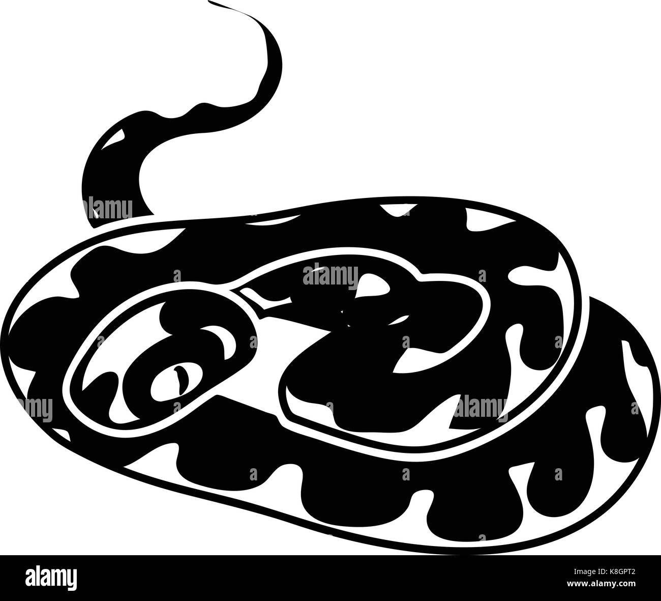 L'icône de serpent, le style simple Illustration de Vecteur