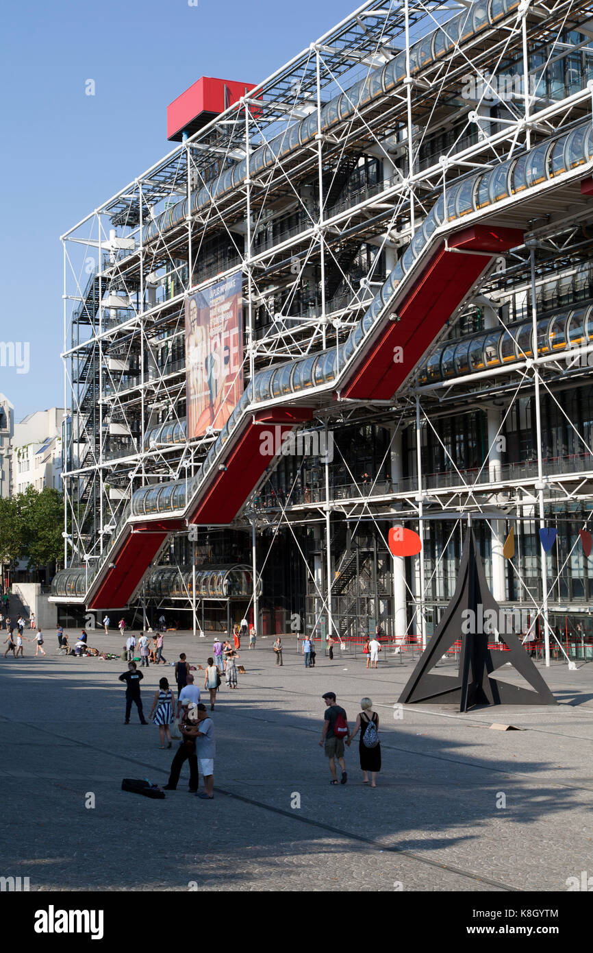 France, Paris, Centre Pompidou Beaubourg. Banque D'Images