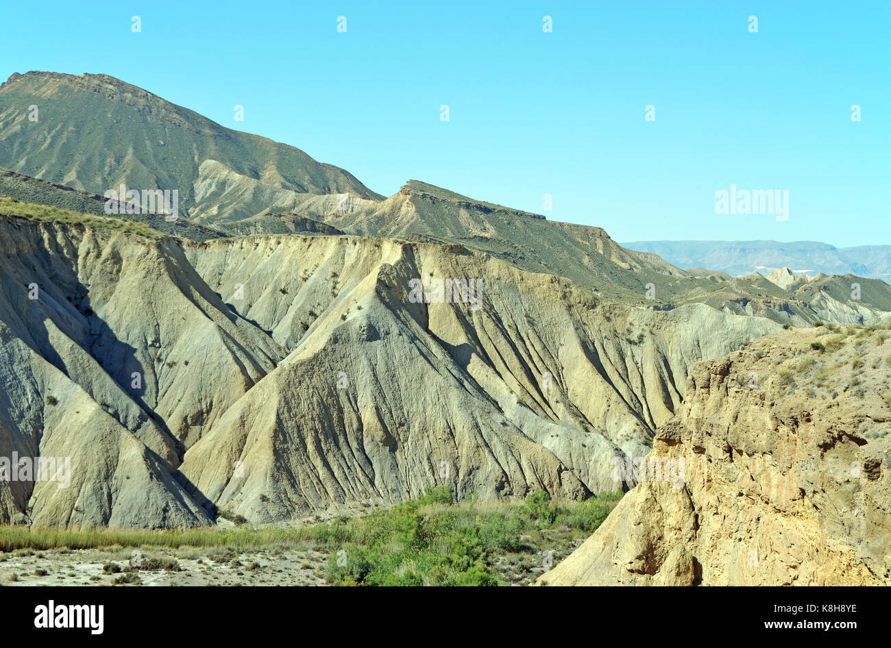 Le désert de Tabernas est dans la province espagnole d'Almeria. c'est la région la plus sèche de l'Europe et le continent est seulement vrai climat désertique. Banque D'Images