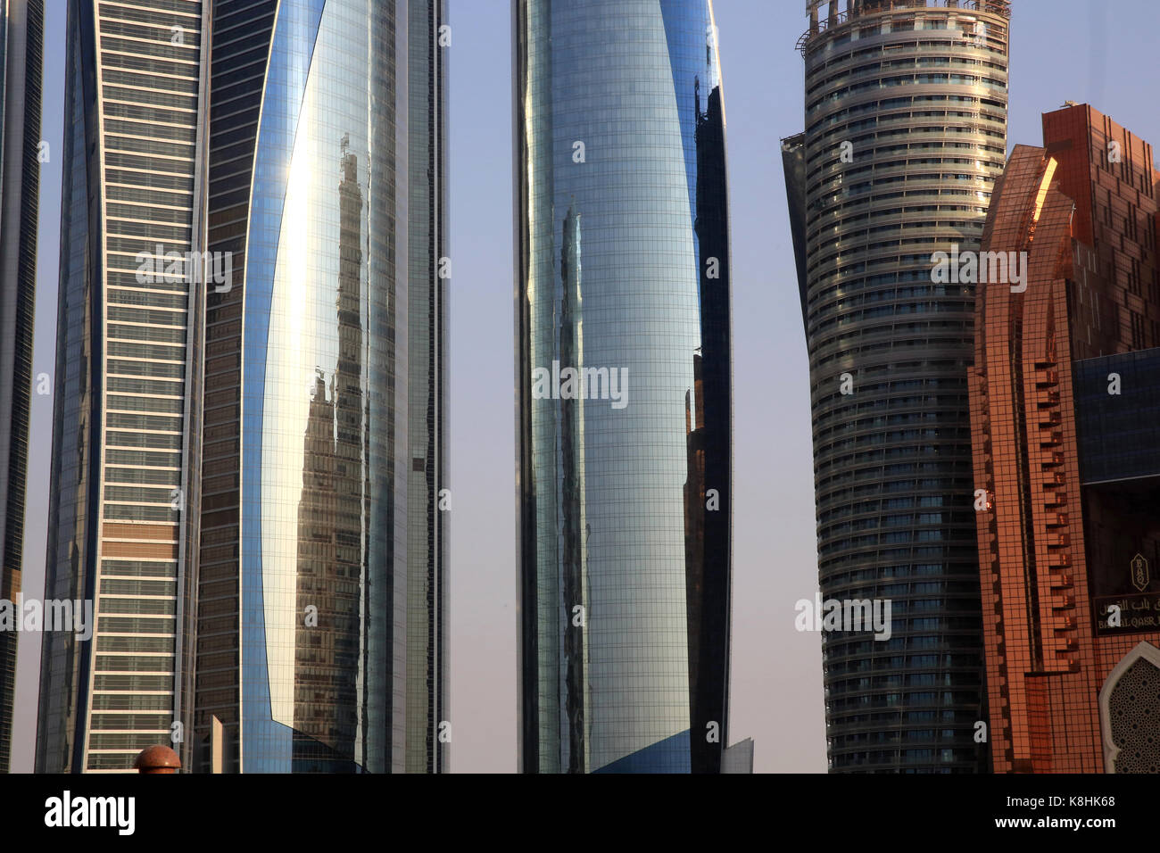 Complexe de construction de tours Etihad. jumeirah. 2007-2011. émirat d'abu dhabi. Banque D'Images