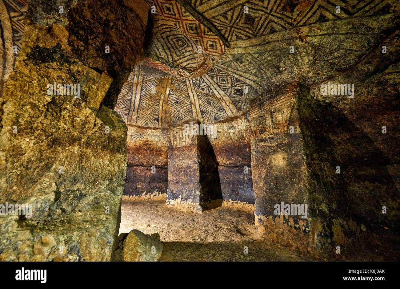 Hypogeum, tombes de alto de segovia qui contient également de nombreux hypogées, unesco world heritge site, parc archéologique national de archéologiques Tierradentro, inza, co Banque D'Images