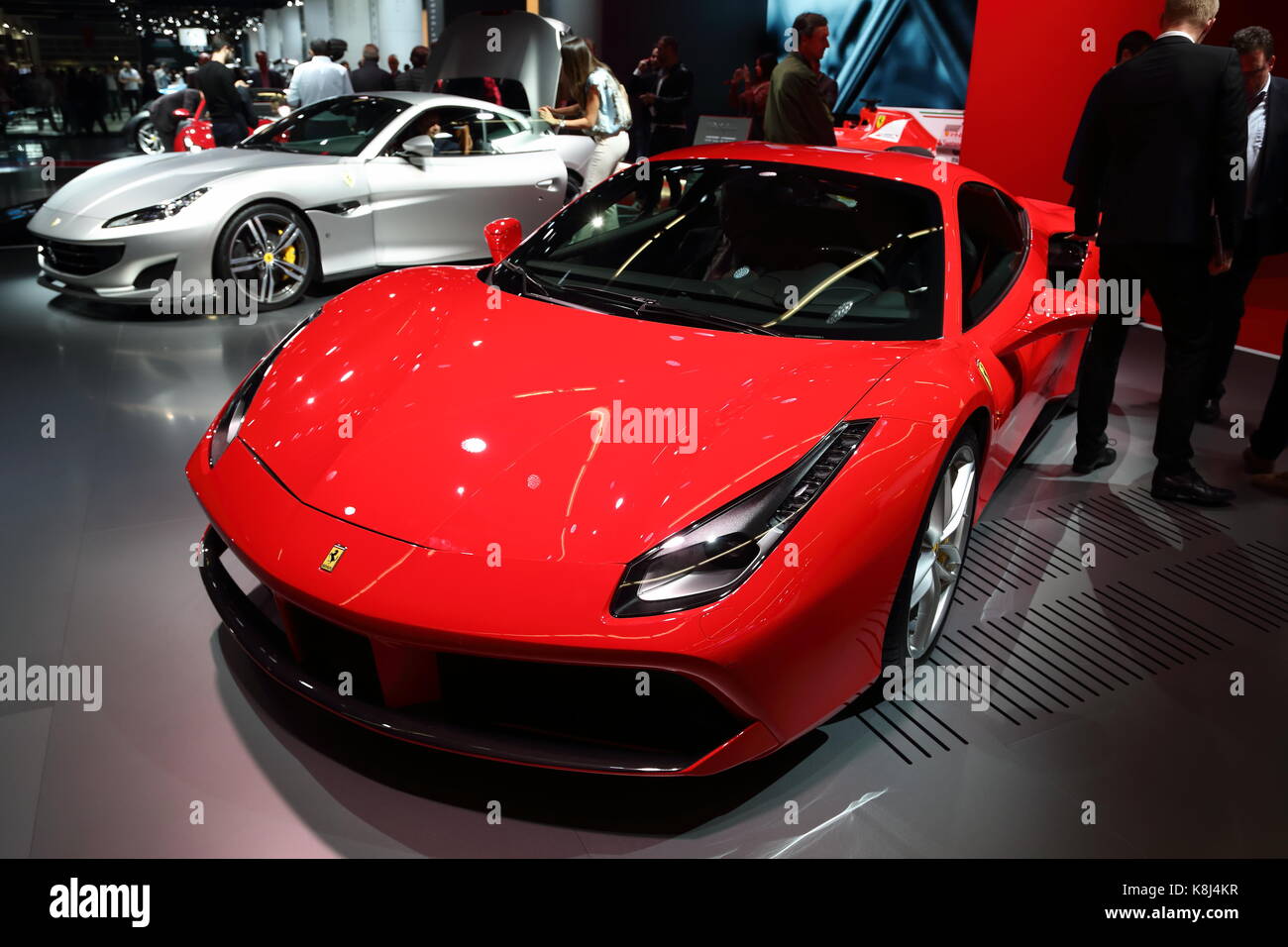Les constructeurs du monde entier présentent leurs nouveaux modèles et concept-cars à l'occasion du salon de l'automobile voiture d'IAA de Francfort, Allemagne Banque D'Images