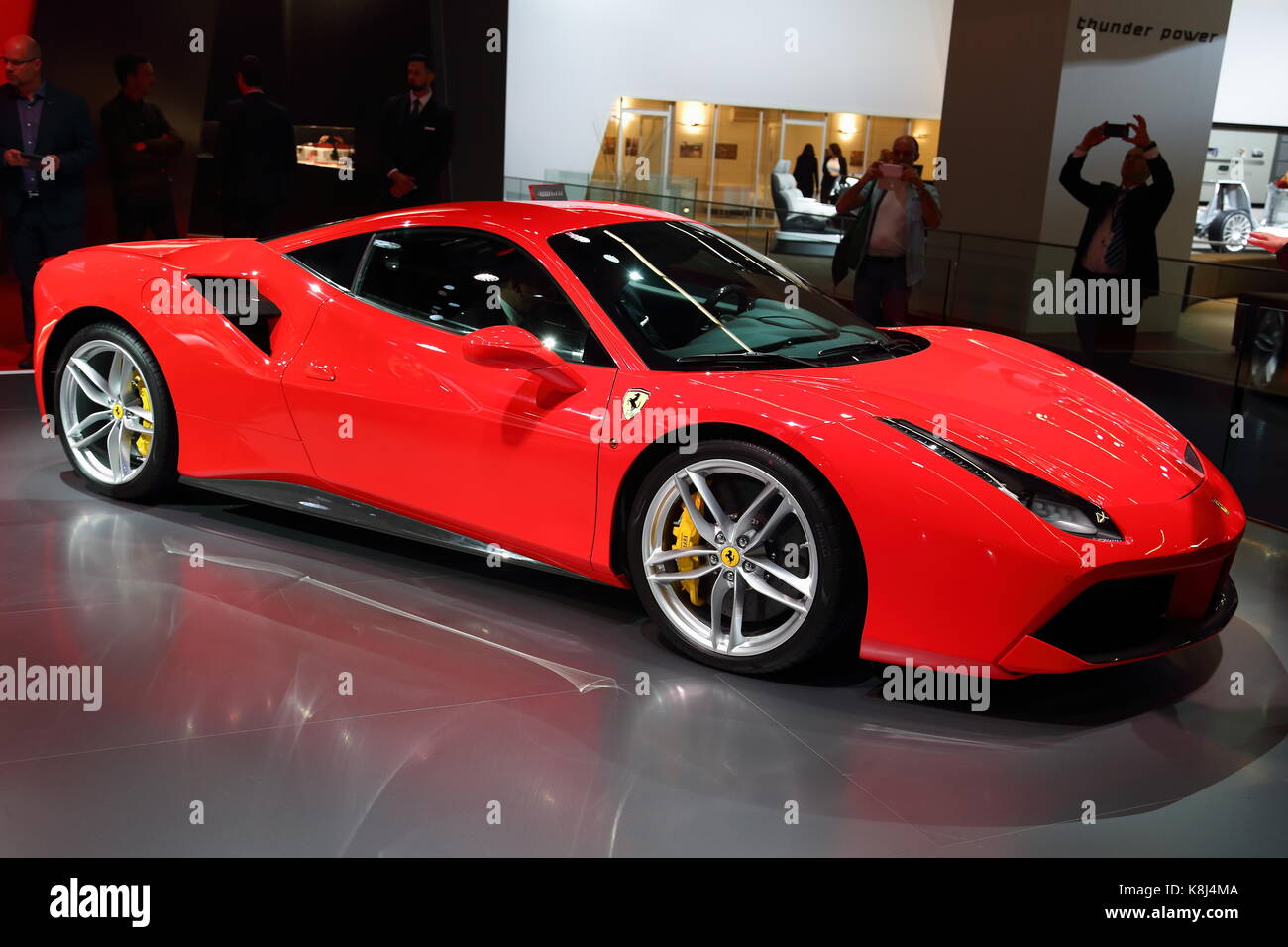 Les constructeurs du monde entier présentent leurs nouveaux modèles et concept-cars à l'occasion du salon de l'automobile voiture d'IAA de Francfort, Allemagne Banque D'Images