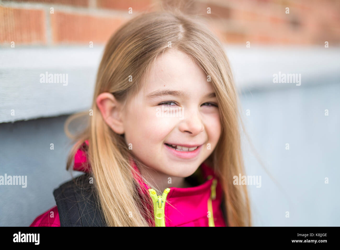 Portrait d'un jeune garçon à l'école Banque D'Images