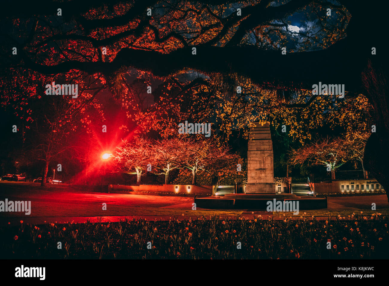 Monument commémoratif de guerre du Canada, à Hamilton, Waikato, Nouvelle-Zélande Banque D'Images