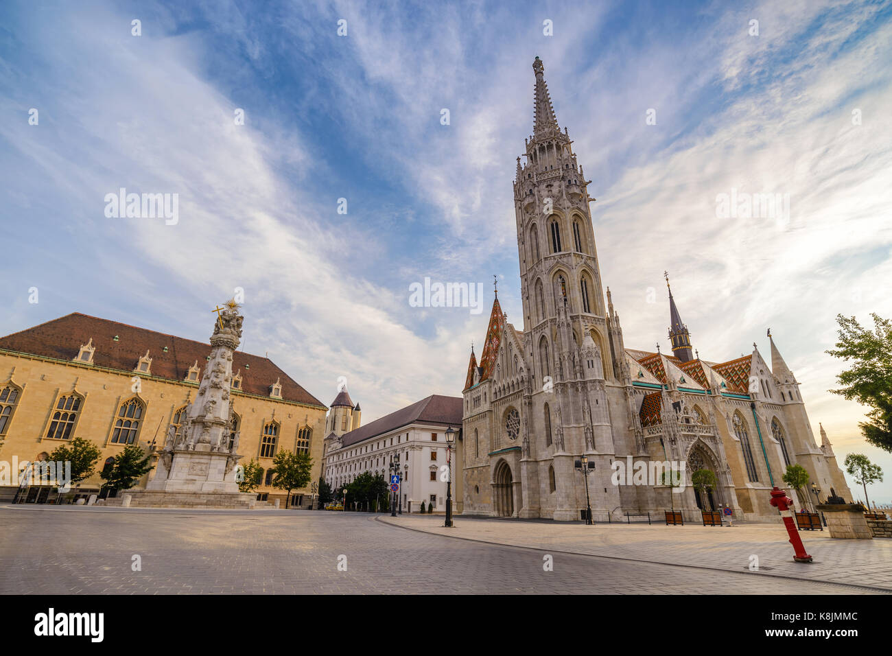 Sunrise budapest ville skyline à l'église Matthias, Budapest, Hongrie Banque D'Images