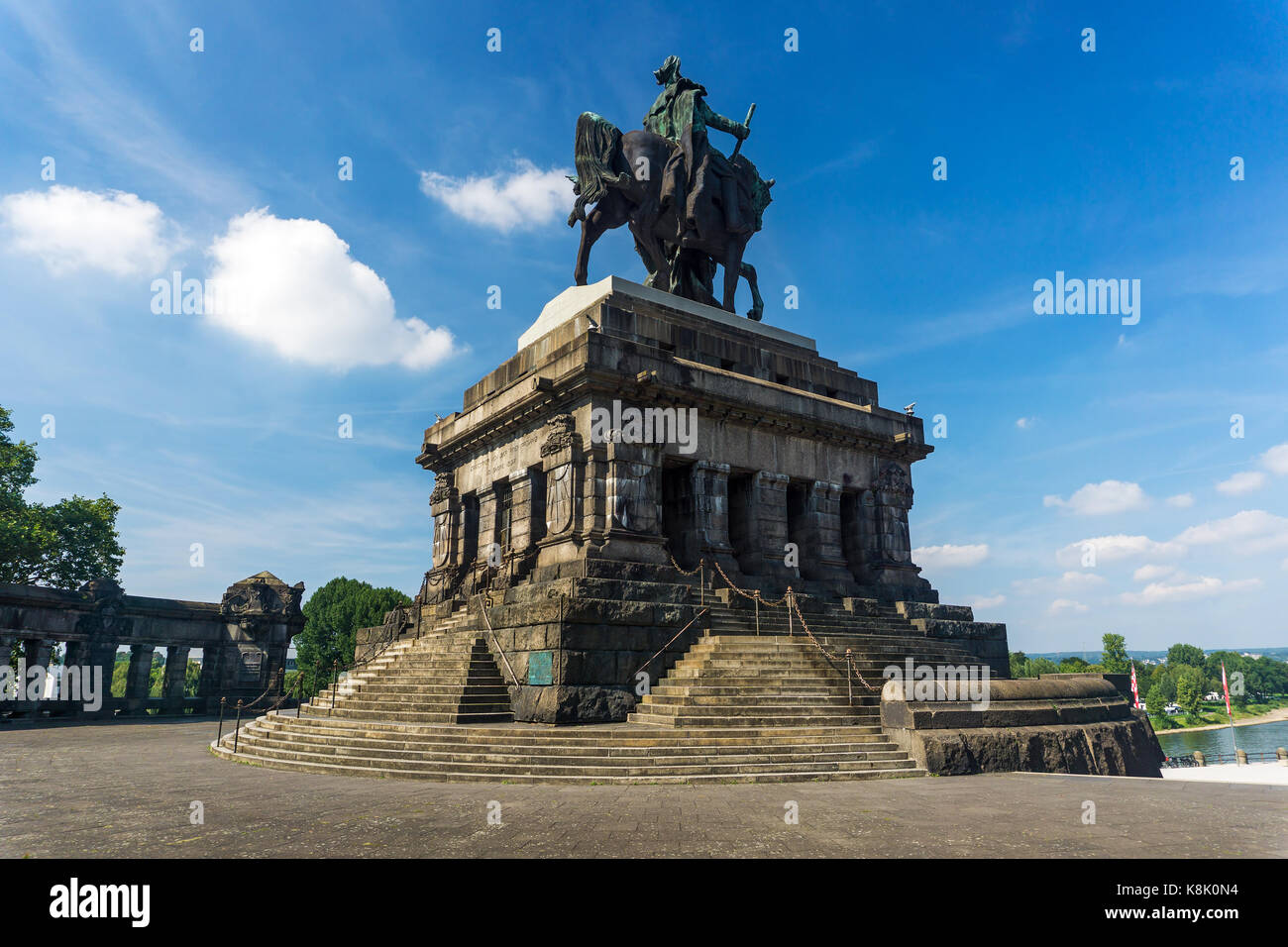 Kaiser-Wilhelm-denkmal - deutsches Eck, Coblence Banque D'Images