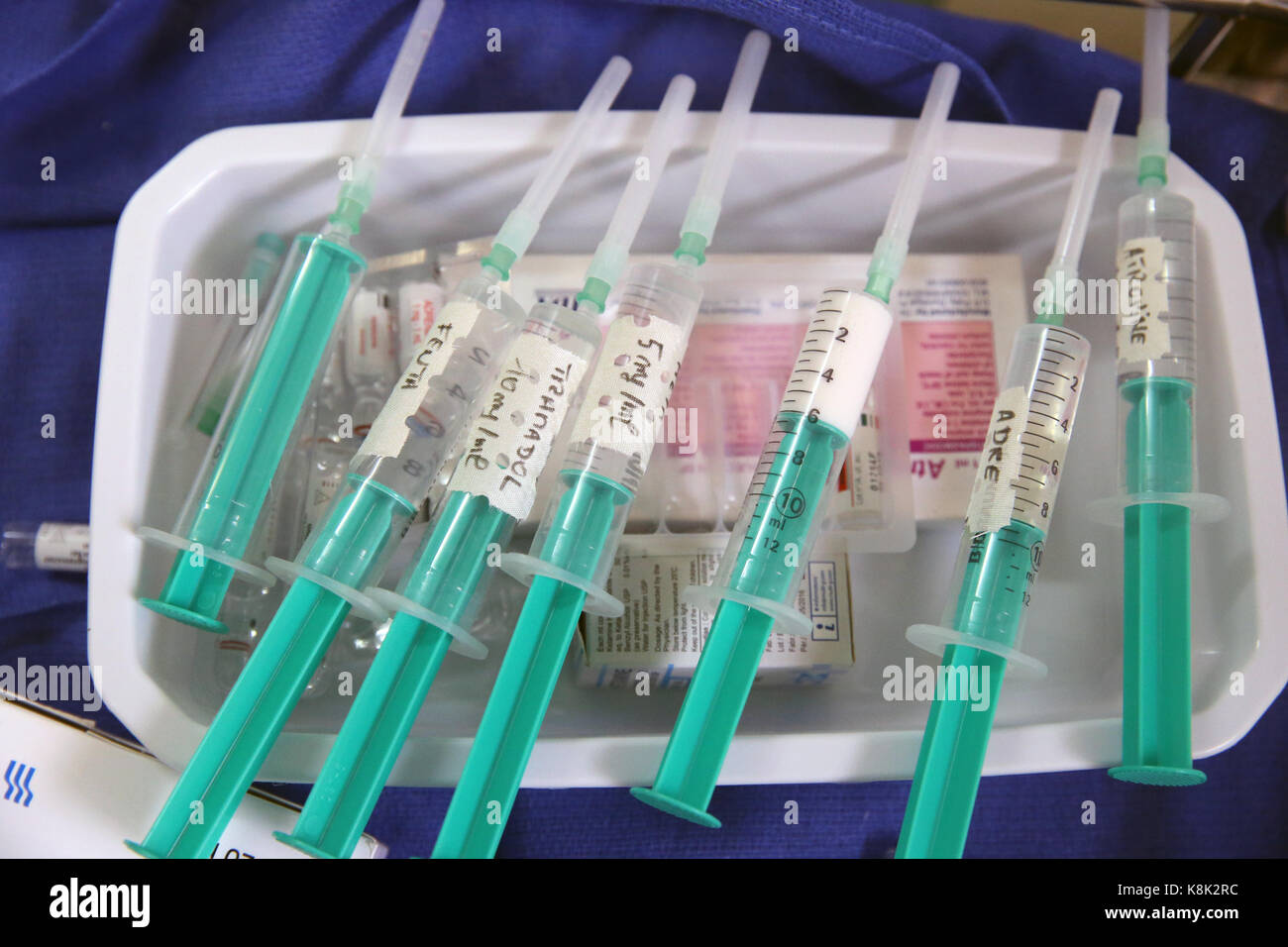 Afrique. Hôpital de sotououa. Théâtre d'opération. Anesthésiques. togo. Banque D'Images