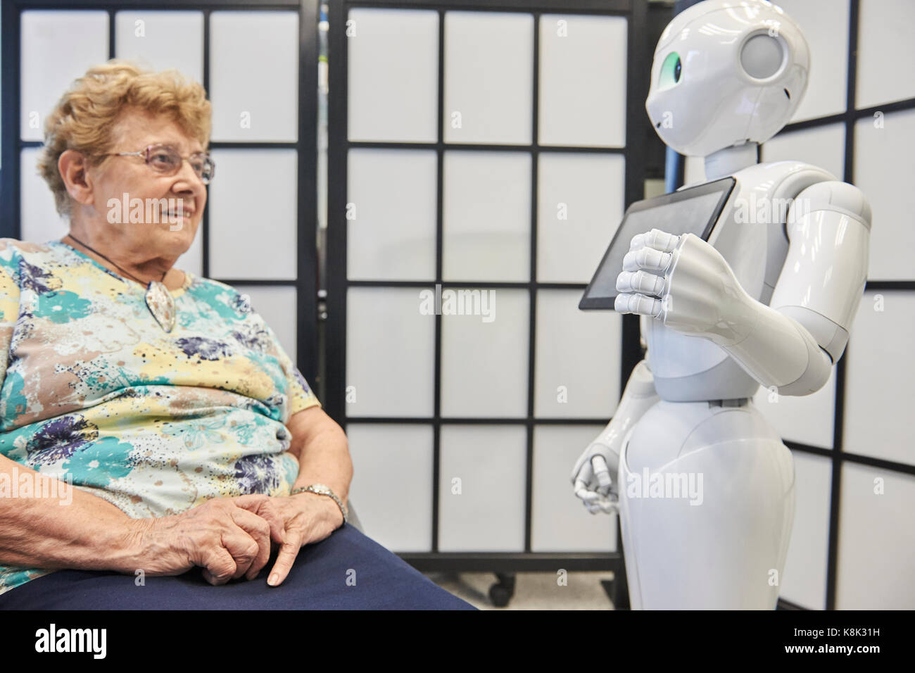 La recherche du robot Banque D'Images