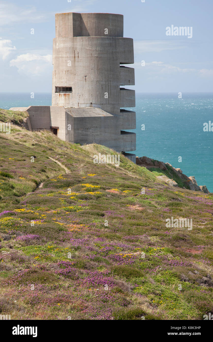 Bunkers conçu par freidrich tamms, architecte nazi à Guernesey Banque D'Images