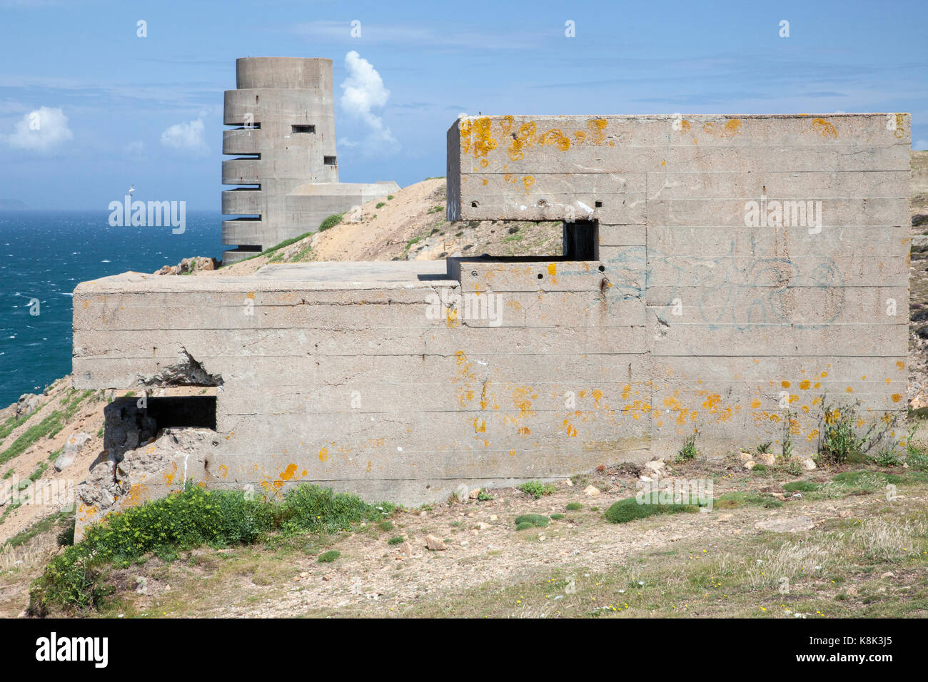 Bunkers conçu par freidrich tamms, architecte nazi à Guernesey Banque D'Images