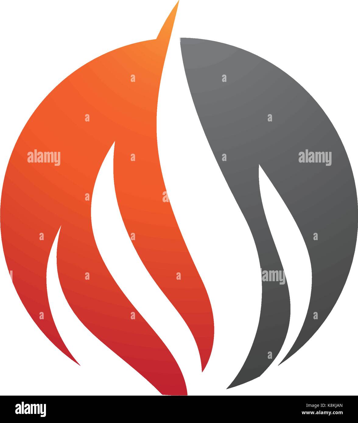 Feu flamme Modèle Logo Icône vecteur Pétrole, gaz et énergie concept logo Illustration de Vecteur