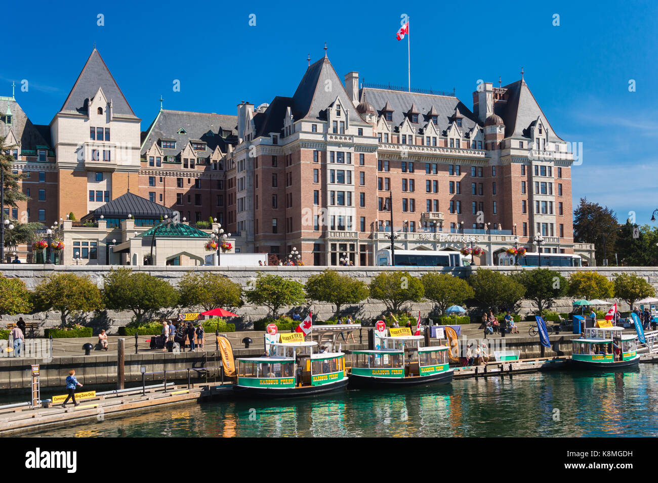 Victoria, Colombie-Britannique, Canada - 11 septembre 2017 : Hôtel Fairmont Empress à Victoria Banque D'Images