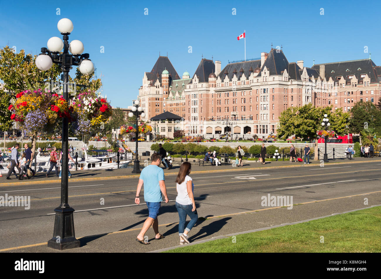 Victoria, Colombie-Britannique, Canada - 11 septembre 2017 : Hôtel Fairmont Empress à Victoria Banque D'Images
