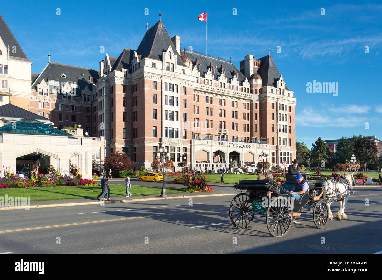 Victoria, Colombie-Britannique, Canada - 11 septembre 2017 : Hôtel Fairmont Empress à Victoria Banque D'Images