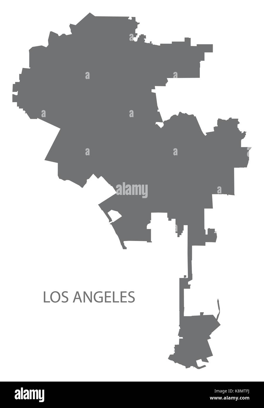 Plan de la ville de los angeles forme silhouette gris illustration Illustration de Vecteur