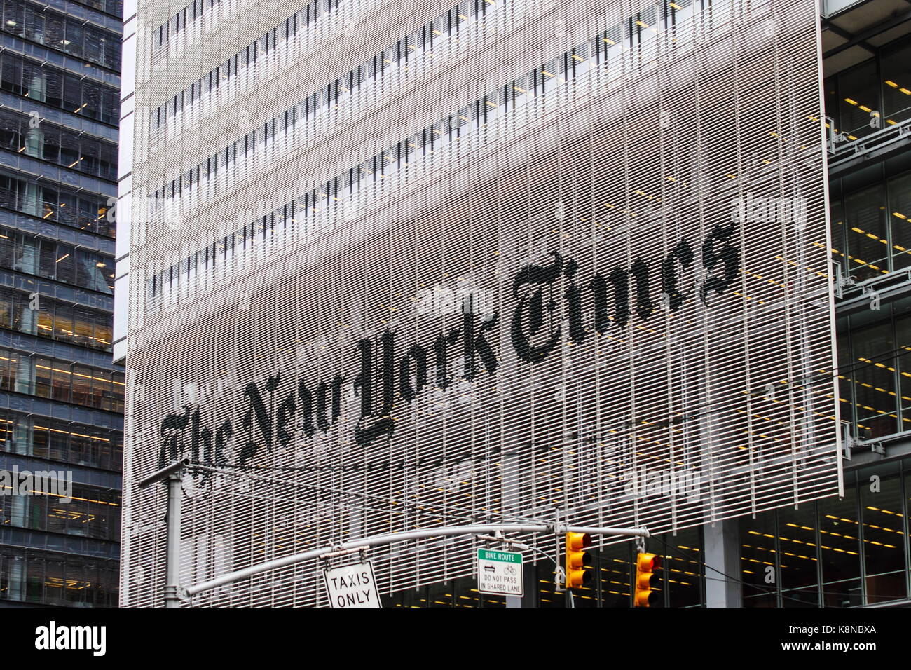New York, USA - 29 septembre 2016 : le new york times building est un gratte-ciel sur le côté ouest de Manhattan, new york city Banque D'Images
