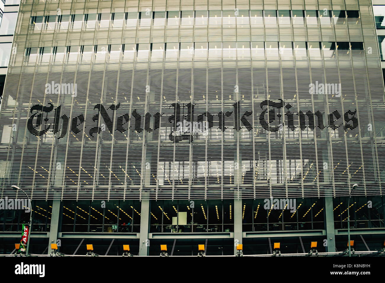 New York, USA - 29 septembre 2016 : le new york times building est un gratte-ciel sur le côté ouest de Manhattan, new york city Banque D'Images