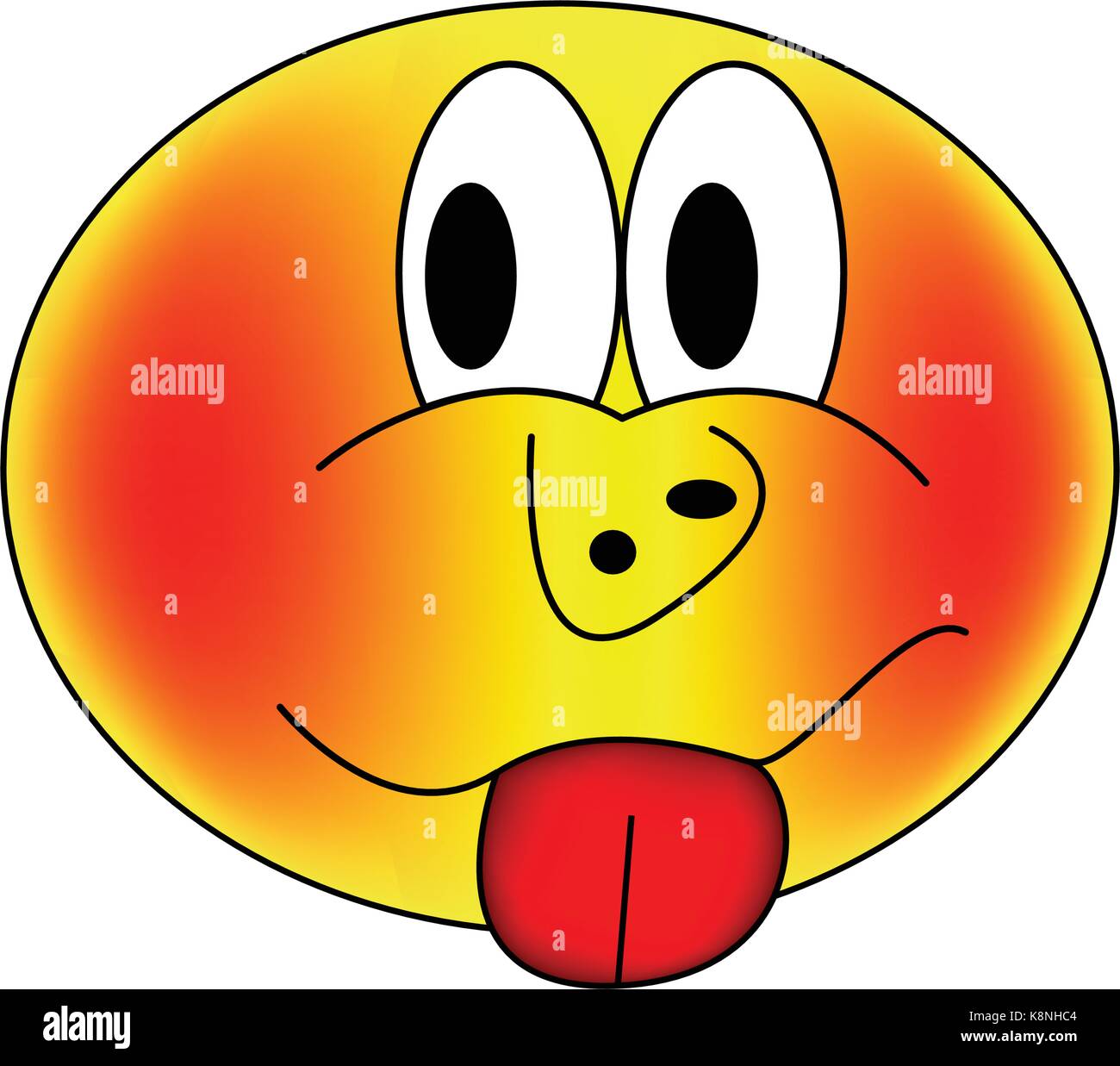 Caricature drôle de visage symbole vecteur icône concevoir. illustration isolé sur fond blanc Illustration de Vecteur