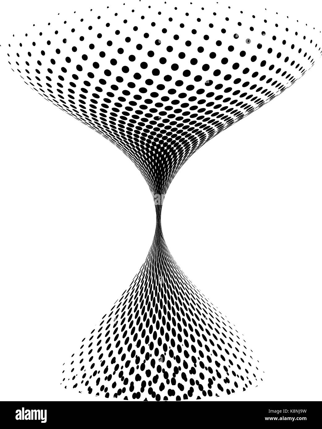 Forme de demi-ton logo vector symbole, icône, design. abstract notation globe illustration isolé sur fond blanc. Illustration de Vecteur