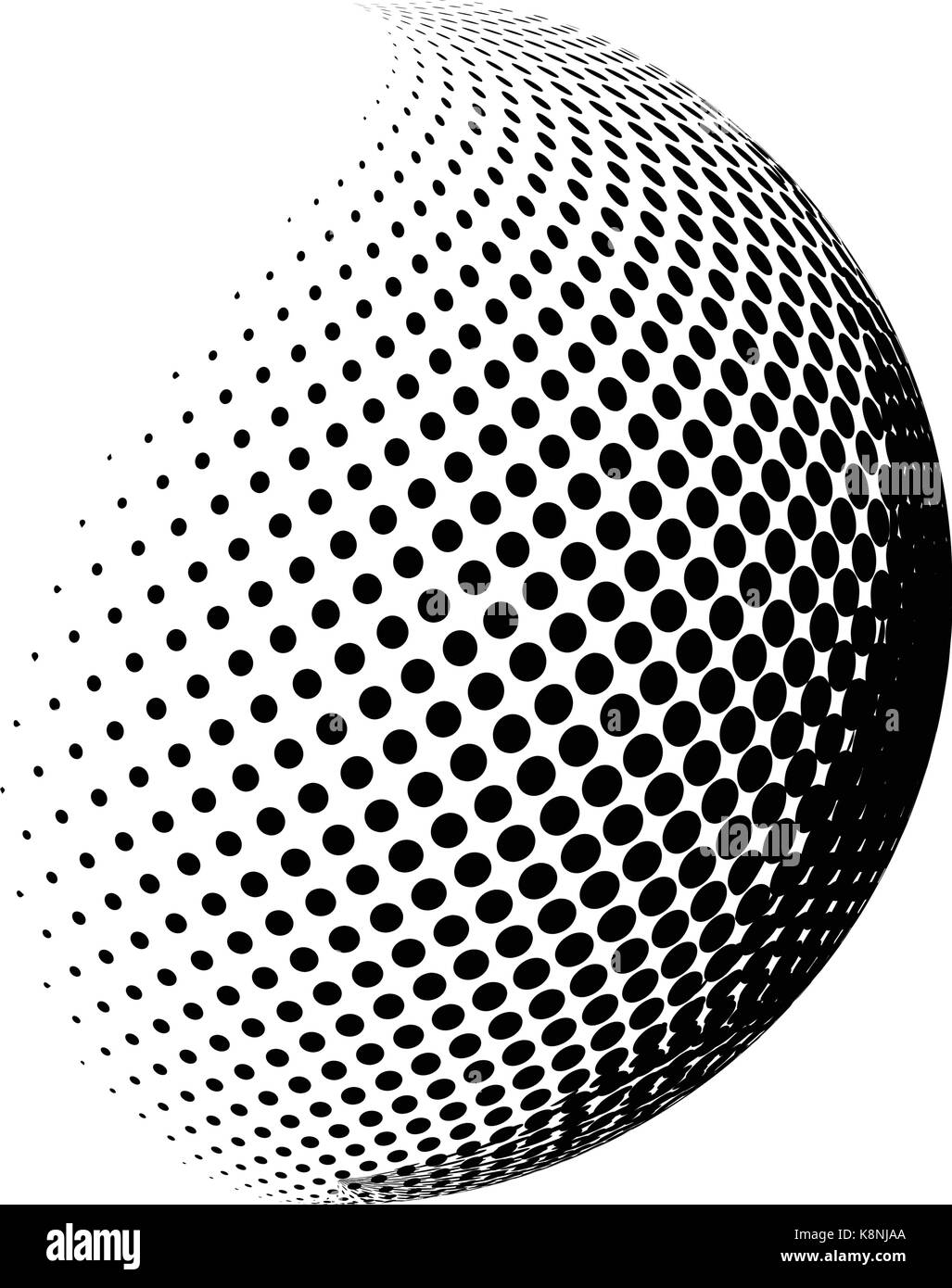 Globe de demi-teintes, sphere logo vector symbole, icône, design. abstract notation globe illustration isolé sur fond blanc. ; Illustration de Vecteur