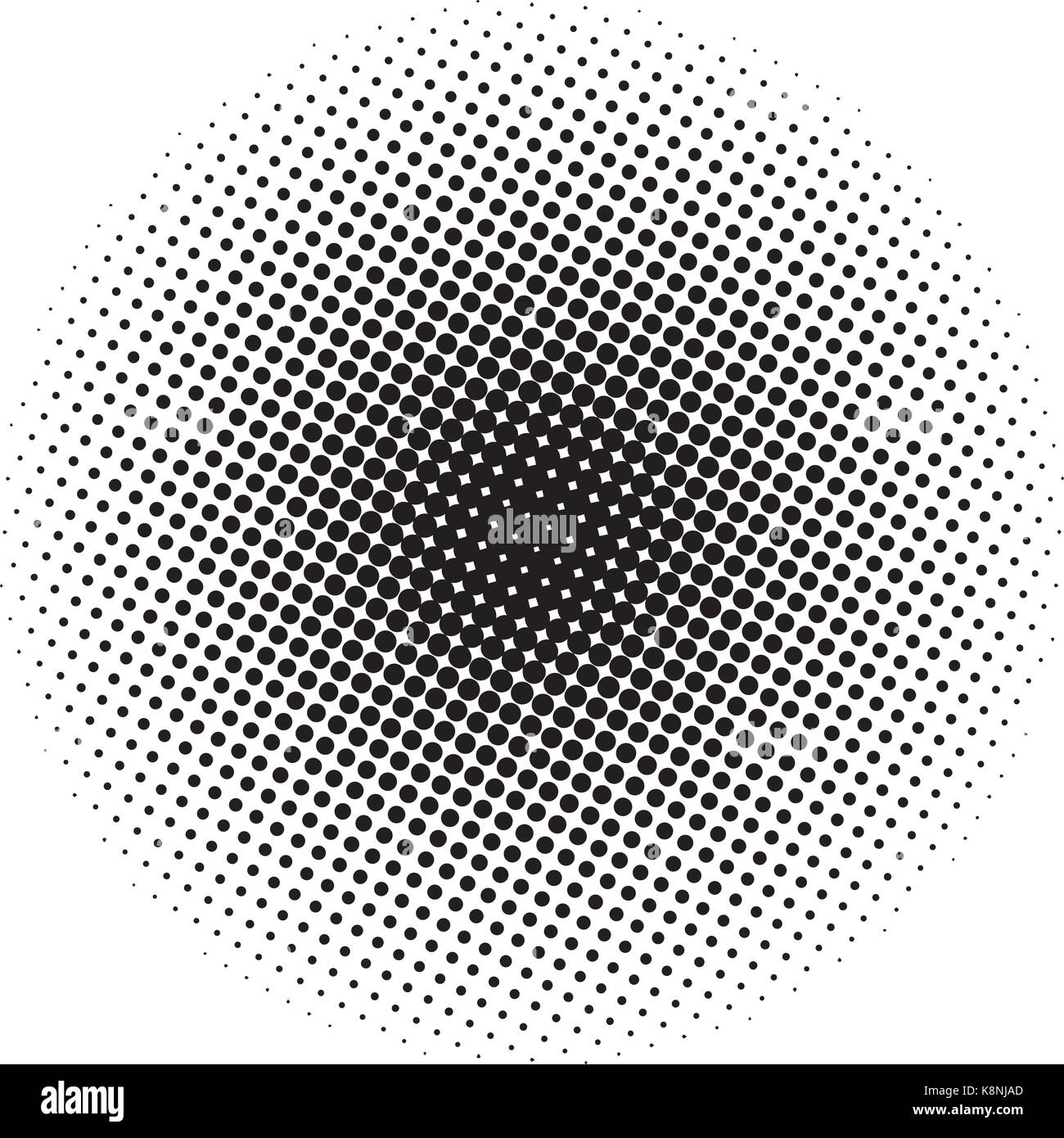 Cercle demi-ton logo vector symbole, icône, design. abstract notation globe illustration isolé sur fond blanc. Illustration de Vecteur