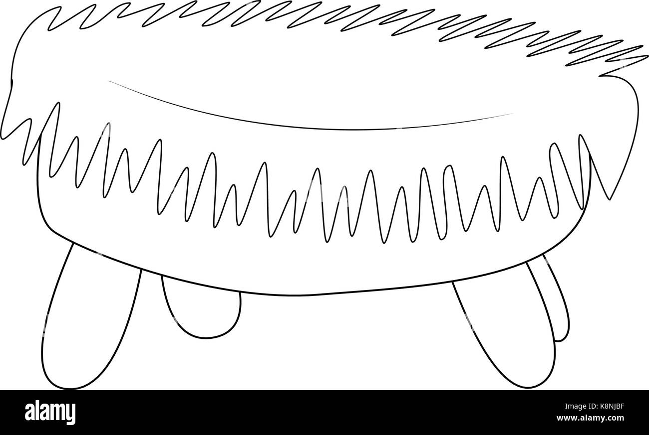 Crèche de Noël Jésus vide vecteur contour symbole, icône concevoir. illustration isolé sur fond blanc. Illustration de Vecteur