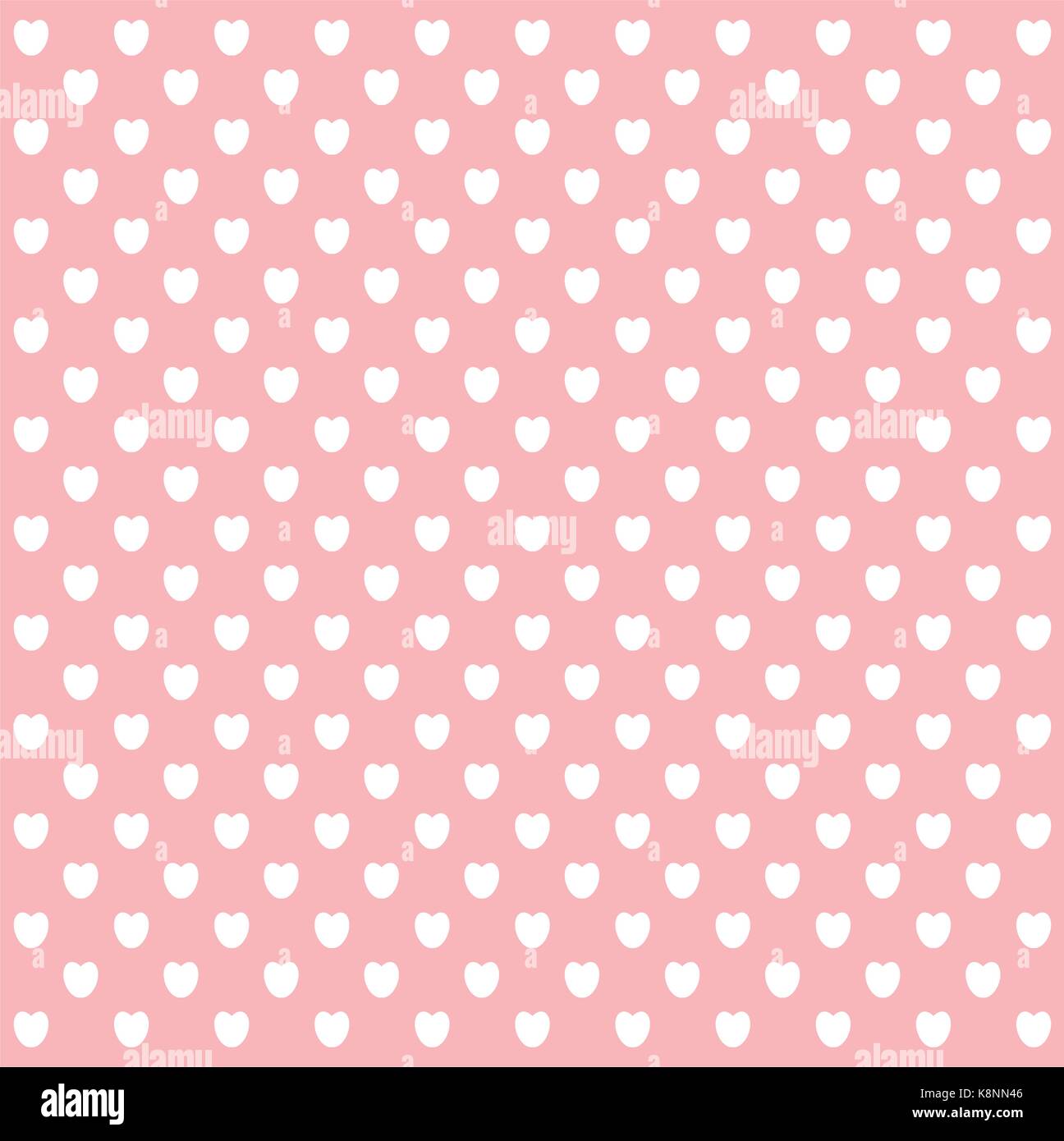 Coeur rose pastel background. vector illustration isolé sur fond blanc. Illustration de Vecteur
