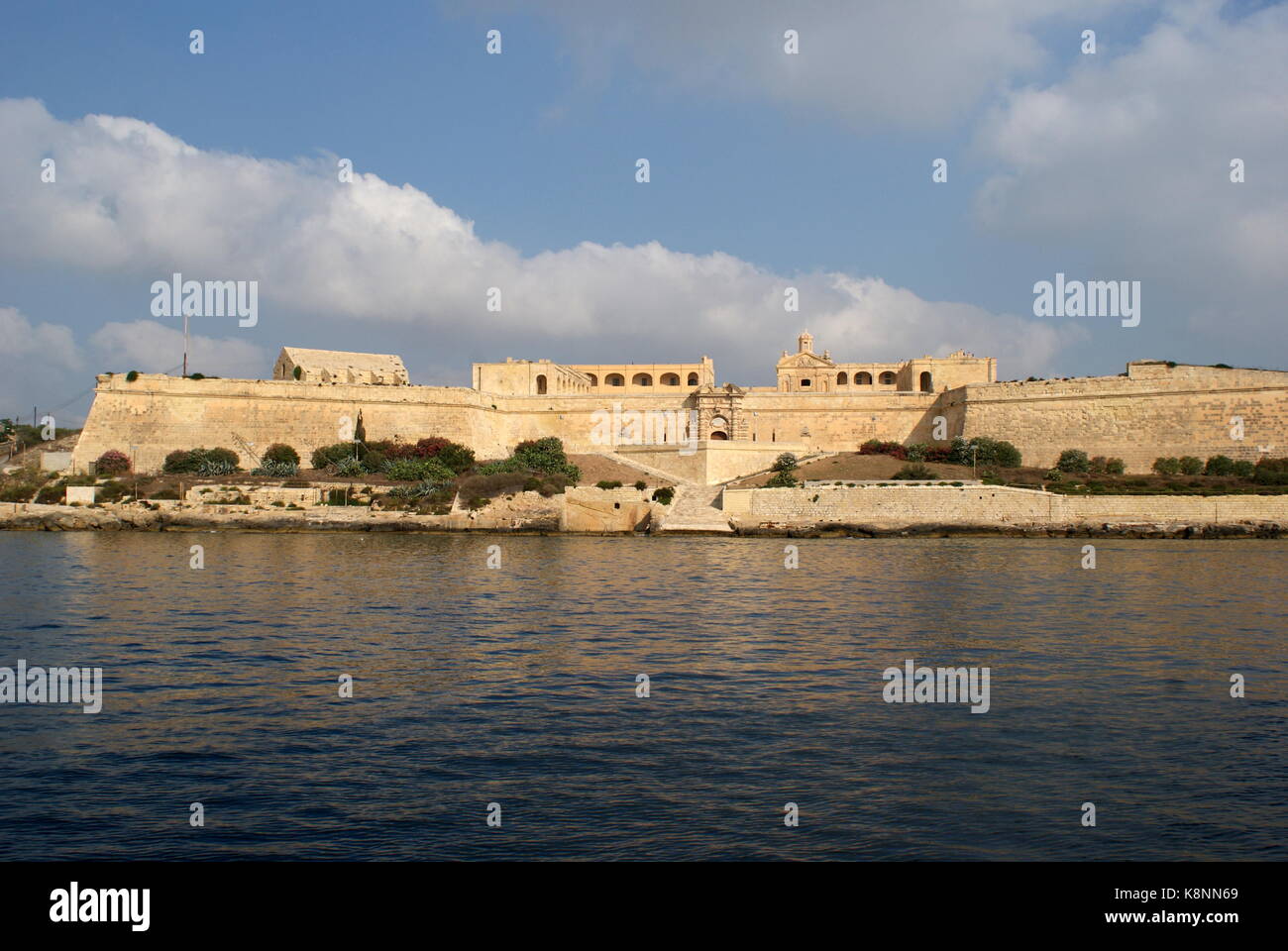 Vue de Fort Manoel de la mer, Gzira, Malte Banque D'Images