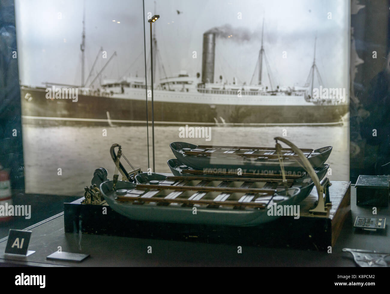 Malmö, Suède. 20 septembre, 2017. exposition itinérante sur la catastrophe du titanic à ouverture malmömässan. modèles de la vie trop peu de bateaux sur le navire. tommy lindholm/Alamy live news Banque D'Images