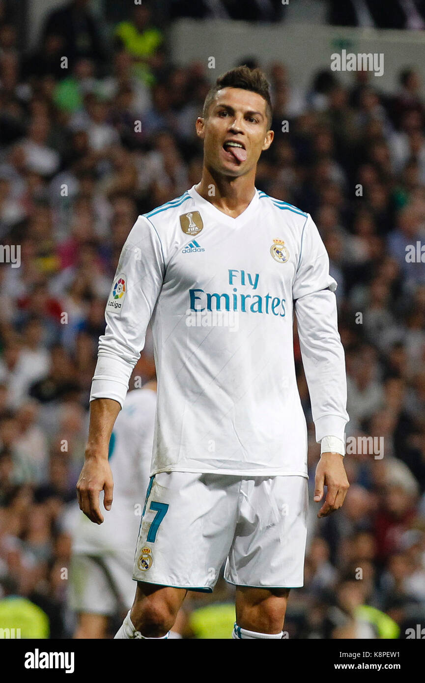 Cristiano Ronaldo dos Santos (7) joueur du Real Madrid. La Liga entre le Real Madrid CF vs Betis au Santiago Bernabeu à Madrid, Espagne, le 20 septembre 2017 . Más Información Gtres Crédit : Comuniación sur ligne, S.L./Alamy Live News Banque D'Images