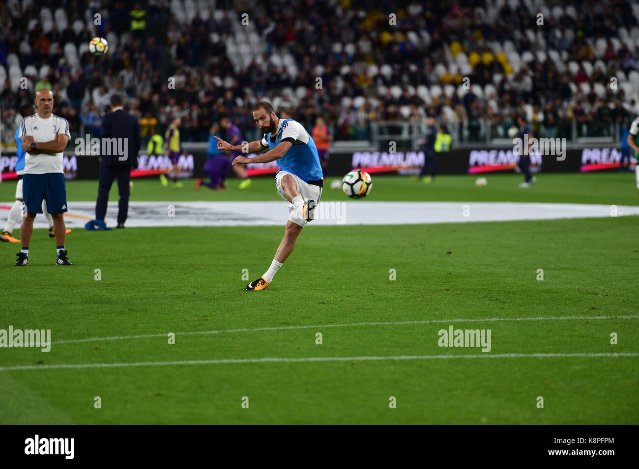 Turin, Italie. 20 sep, 2017. Gonzalo higuain (juventus) au cours de la série d'un match de football entre la juventus fc vs ACF Fiorentina de Allianz Stadium le 20 septembre 2017 à Turin, Italie. crédit : antonio polia/Alamy live news Banque D'Images