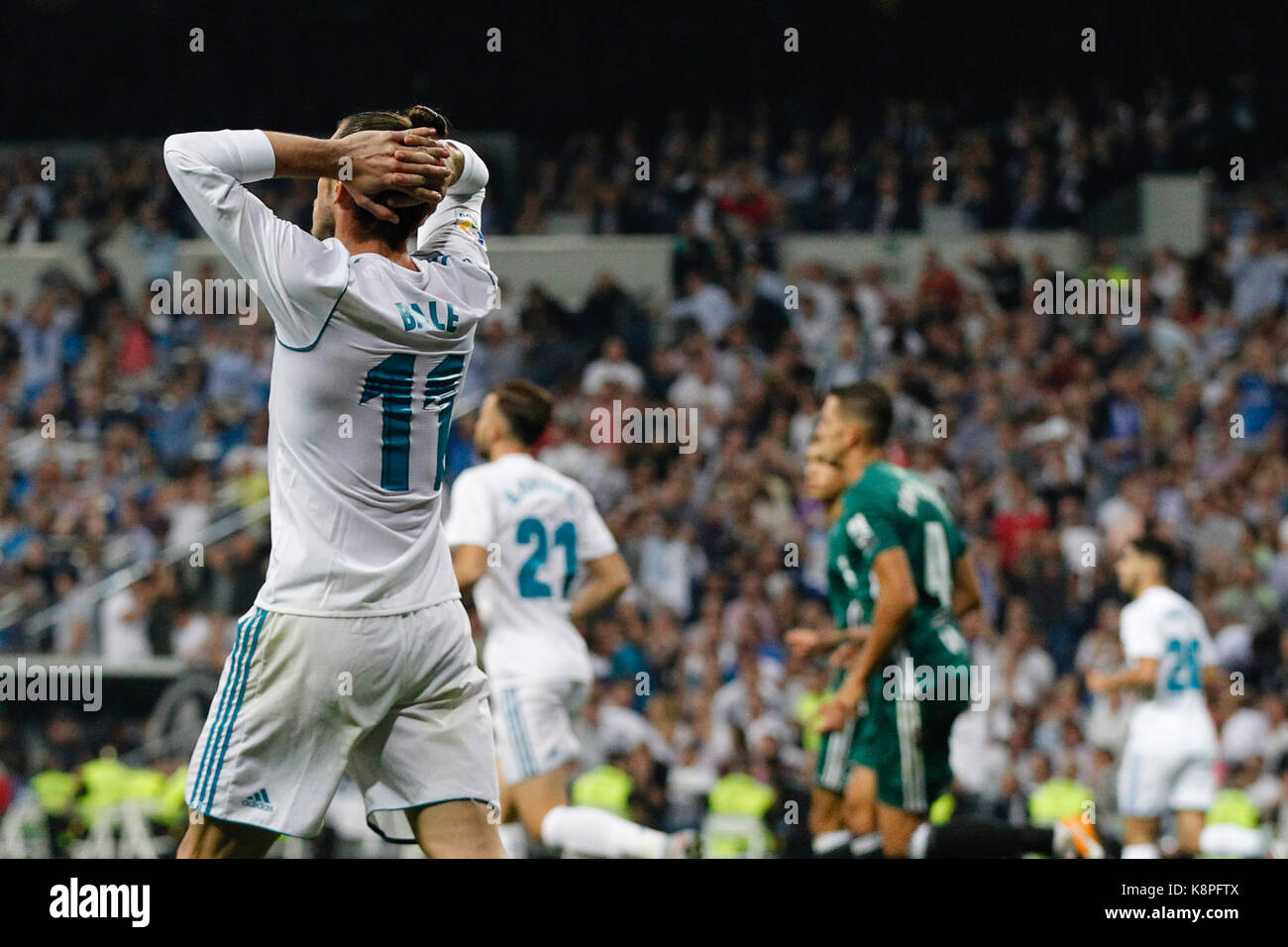 Gareth Bale (11) joueur du Real Madrid. La Liga entre le Real Madrid CF vs Betis au Santiago Bernabeu à Madrid, Espagne, le 20 septembre 2017 . Más Información Gtres Crédit : Comuniación sur ligne, S.L./Alamy Live News Banque D'Images