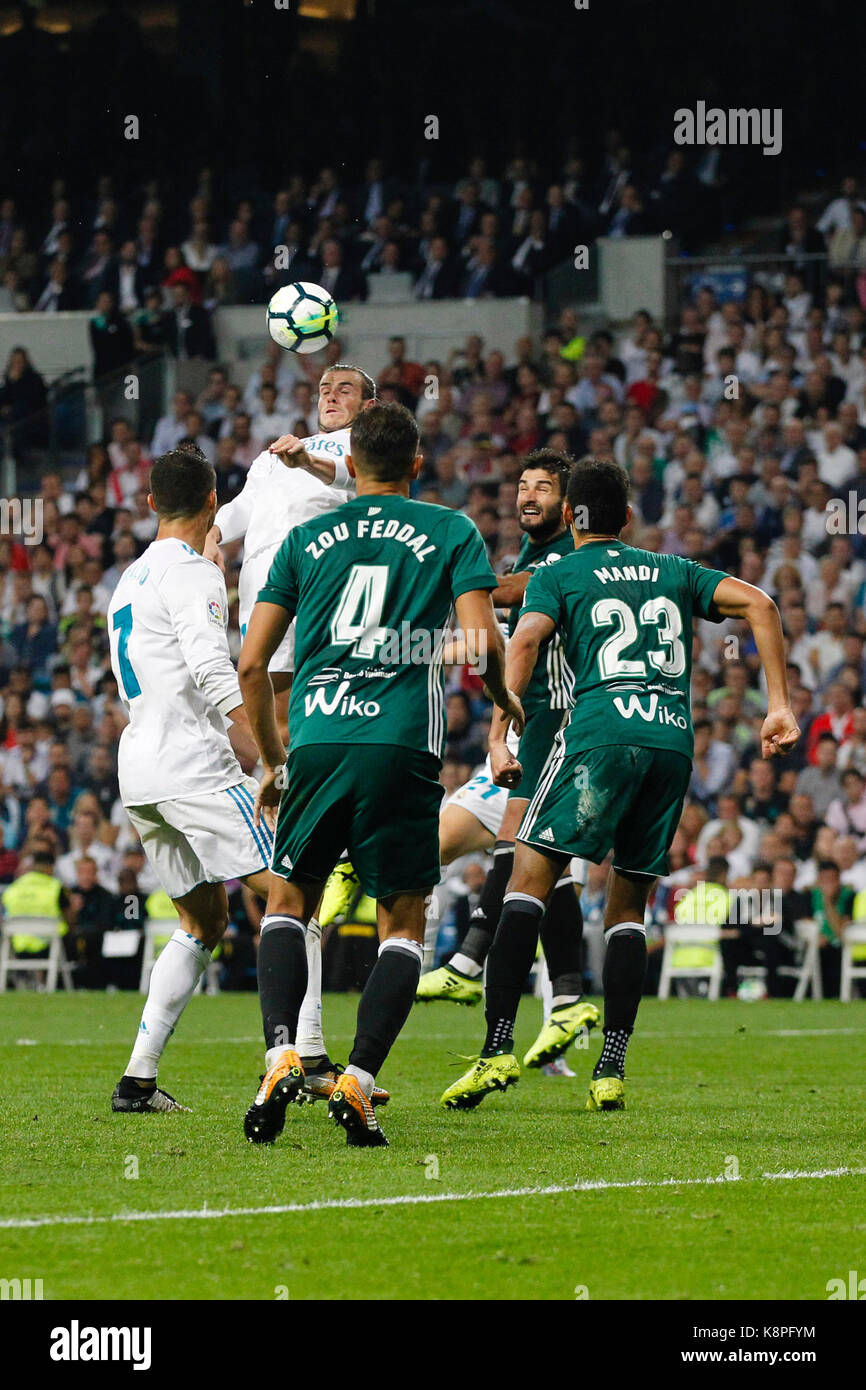 Gareth Bale (11) joueur du Real Madrid. La Liga entre le Real Madrid CF vs Betis au Santiago Bernabeu à Madrid, Espagne, le 20 septembre 2017 . Más Información Gtres Crédit : Comuniación sur ligne, S.L./Alamy Live News Banque D'Images