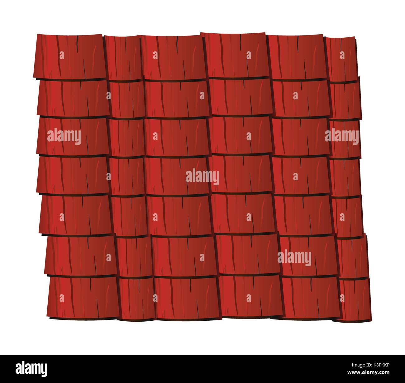 Texture vecteur illustration d'un toit de tuiles rouges, de l'ardoise. Illustration de Vecteur