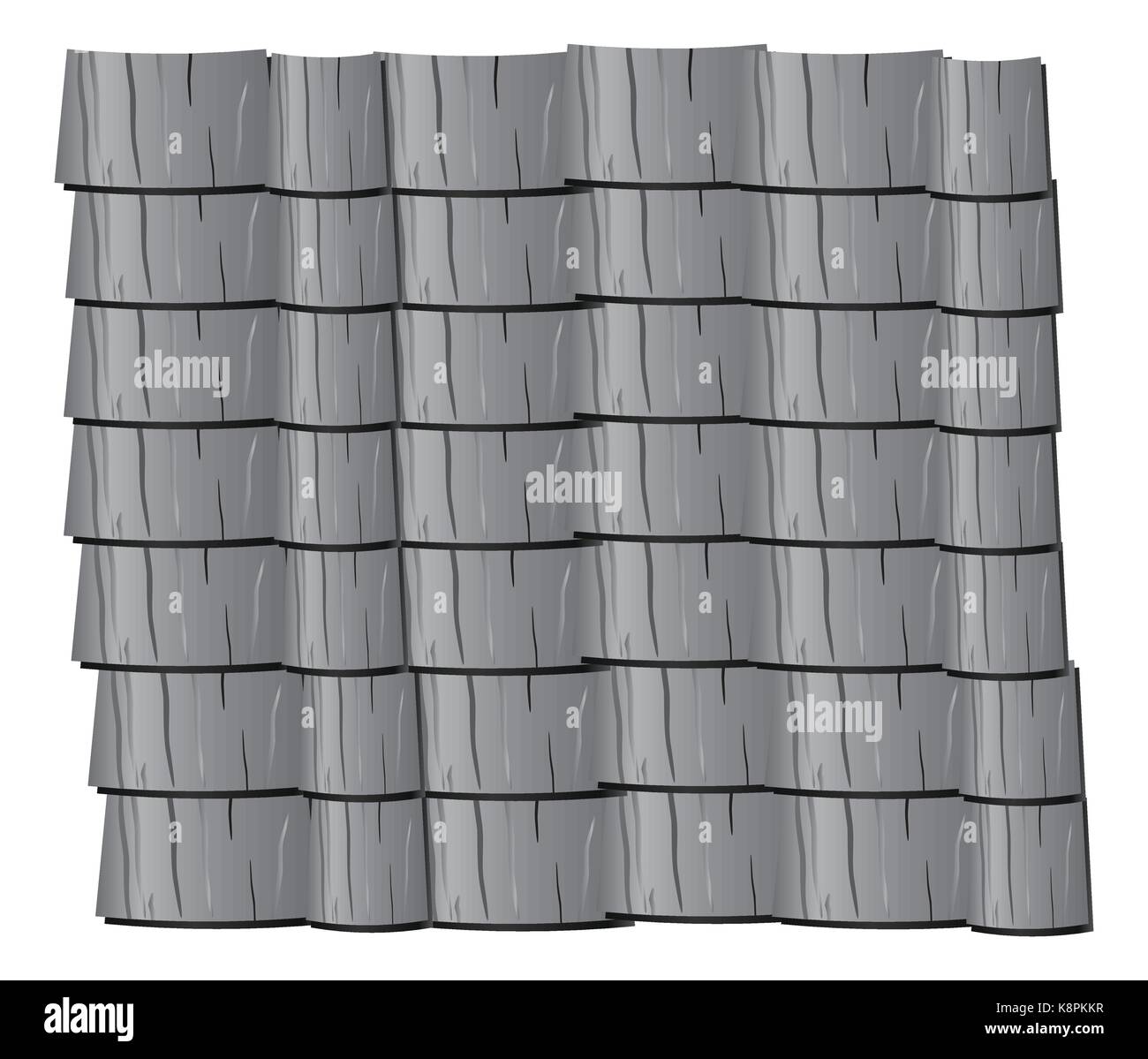 Texture vecteur illustration de gray un toit de tuiles, l'ardoise. Illustration de Vecteur