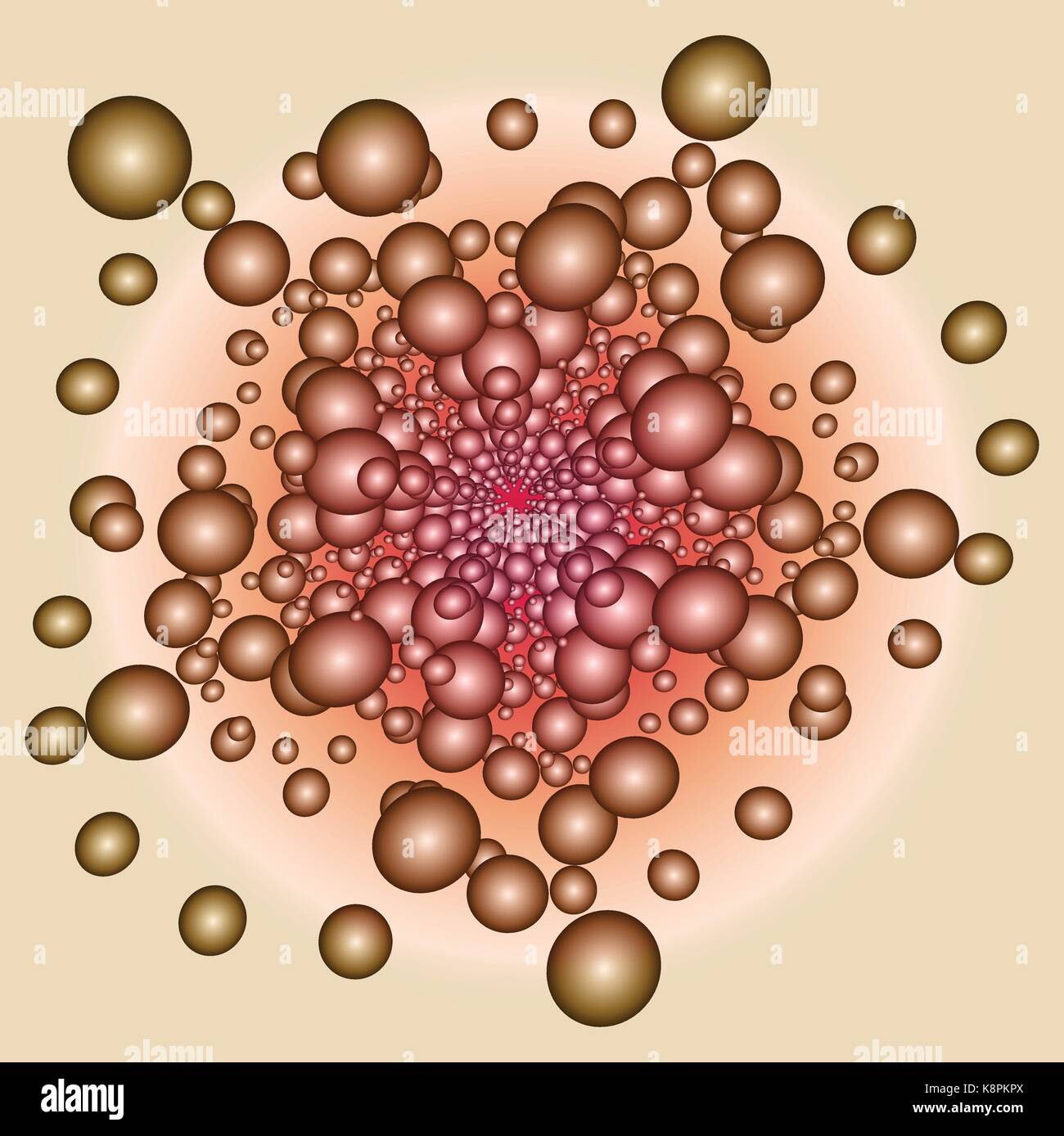 Illustration Vecteur de fond abstrait, Bubble Spirale, tunnel et enrouler. Illustration de Vecteur